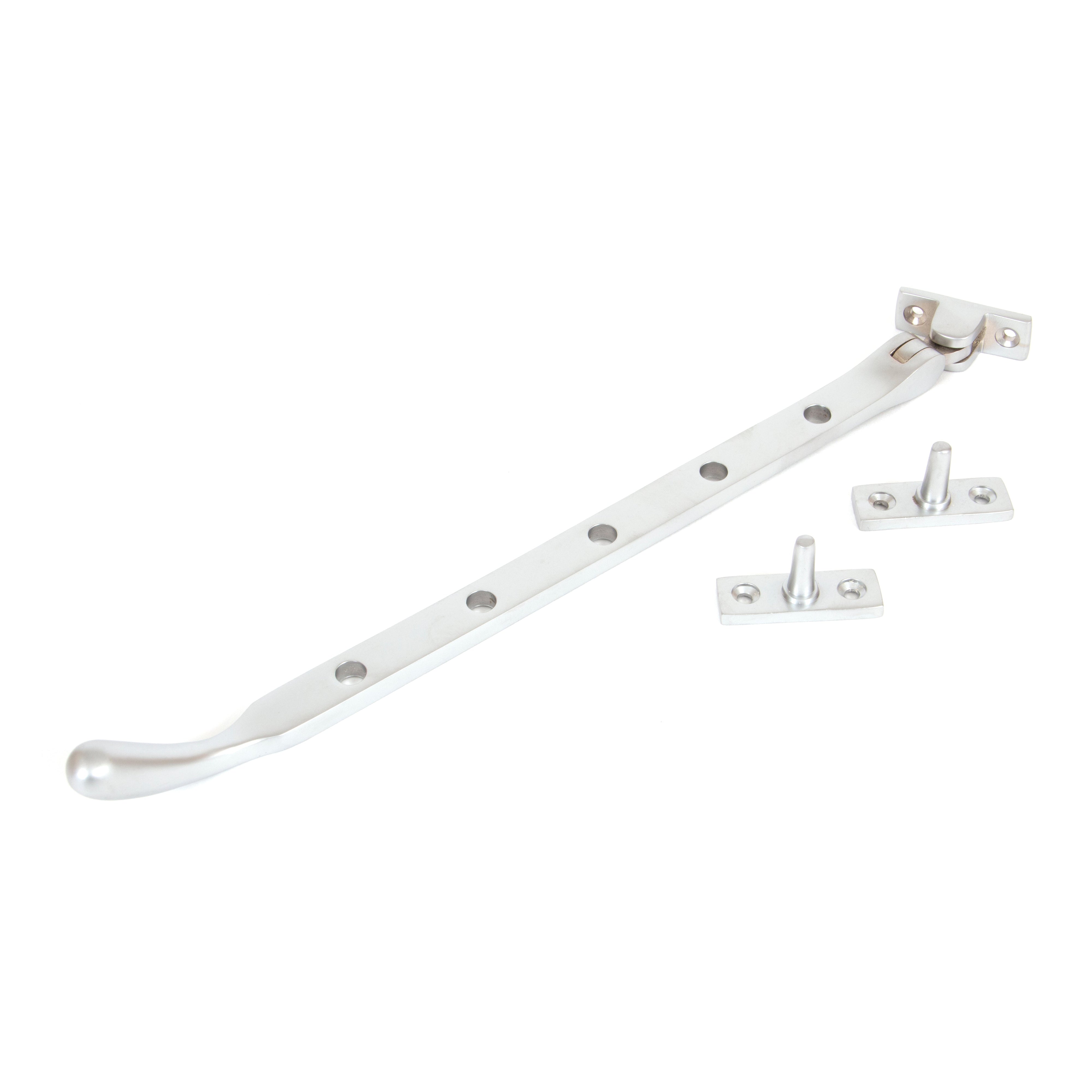 Satin Chrome 12" Peardrop Stay | From The Anvil-Stays-Yester Home