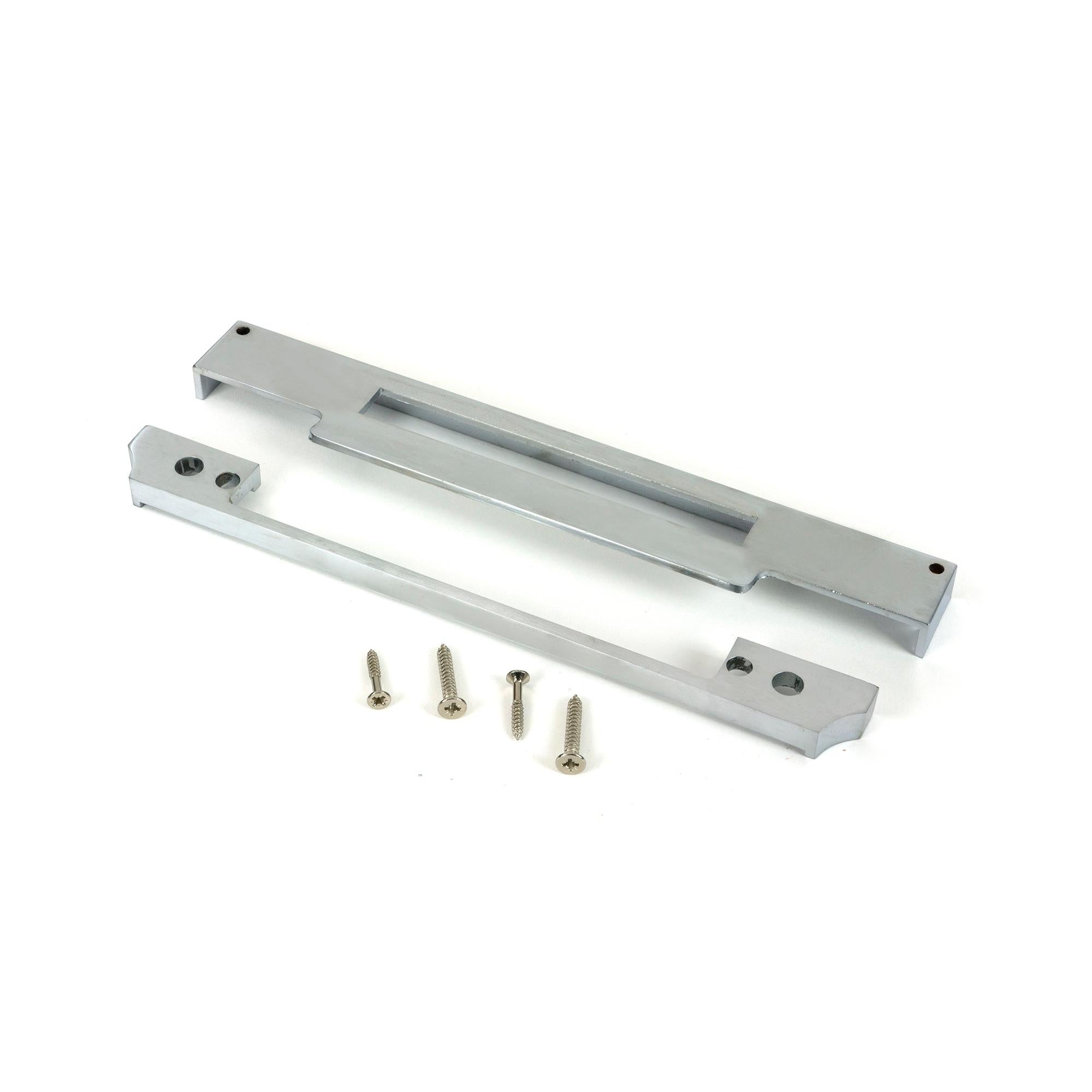 Satin Chrome ½" Rebate Kit for Euro Din Sash Lock - Euro Locks - From The Anvil - Yester Home