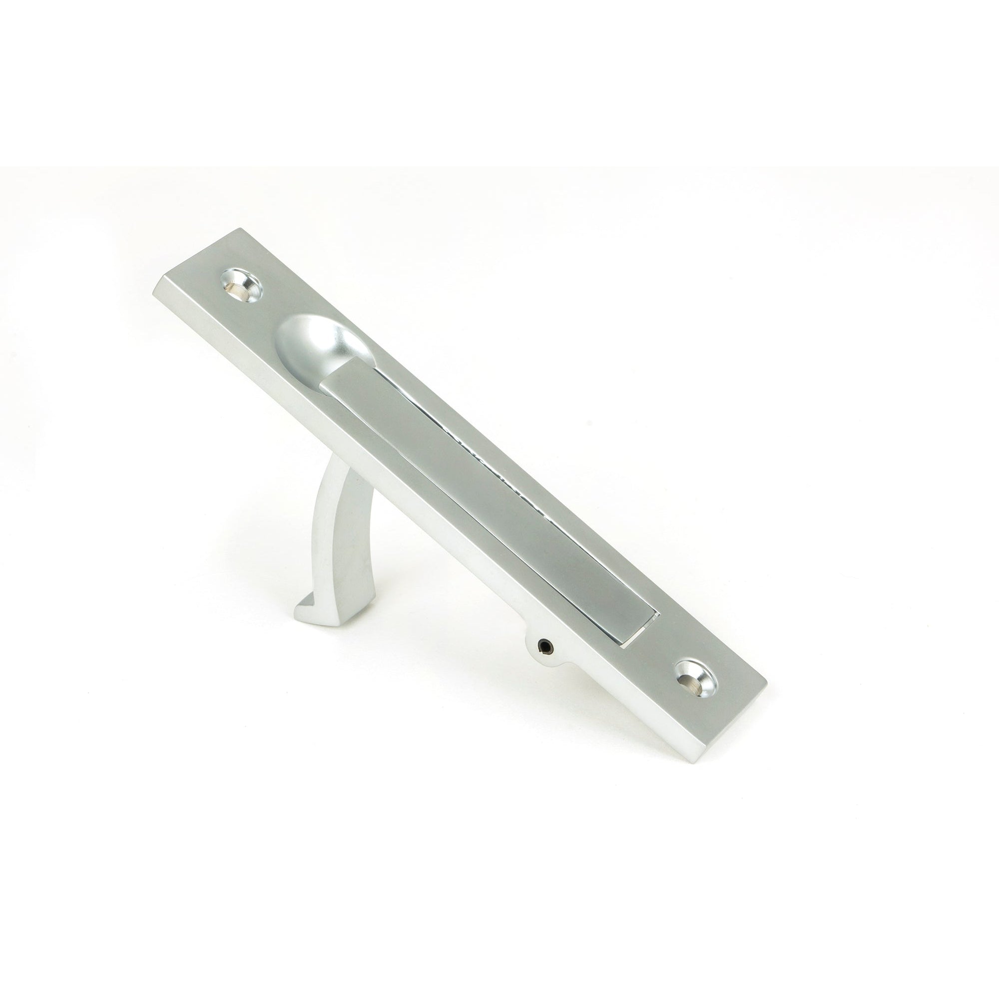 Satin Chrome 125mm x 25mm Edge Pull | From The Anvil-Cabinet Pulls-Yester Home