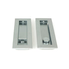 Satin Chrome 175mm Plain Rectangular Pull - Privacy Set | From The Anvil-Cabinet Pulls-Yester Home