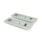 Satin Chrome 175mm Plain Rectangular Pull - Privacy Set | From The Anvil - Cabinet Pulls - From The Anvil - Yester Home