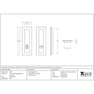 Satin Chrome 175mm Plain Rectangular Pull - Privacy Set | From The Anvil - Cabinet Pulls - From The Anvil - Yester Home