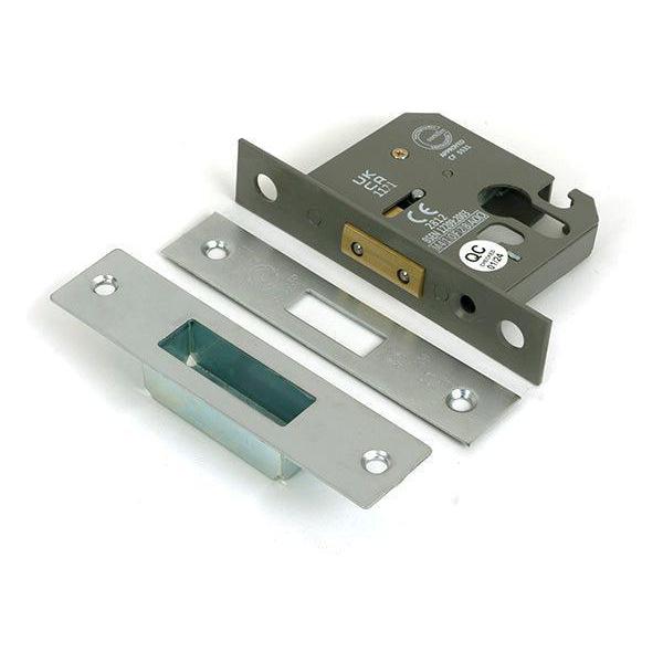 Satin Chrome 2½" Euro Profile Dead Lock - Deadlocks & Deadbolts - From The Anvil - Yester Home