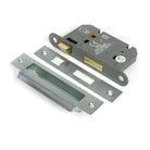 Satin Chrome 2½" Heavy Duty Bathroom Mortice Lock - Bathroom Locks - From The Anvil - Yester Home