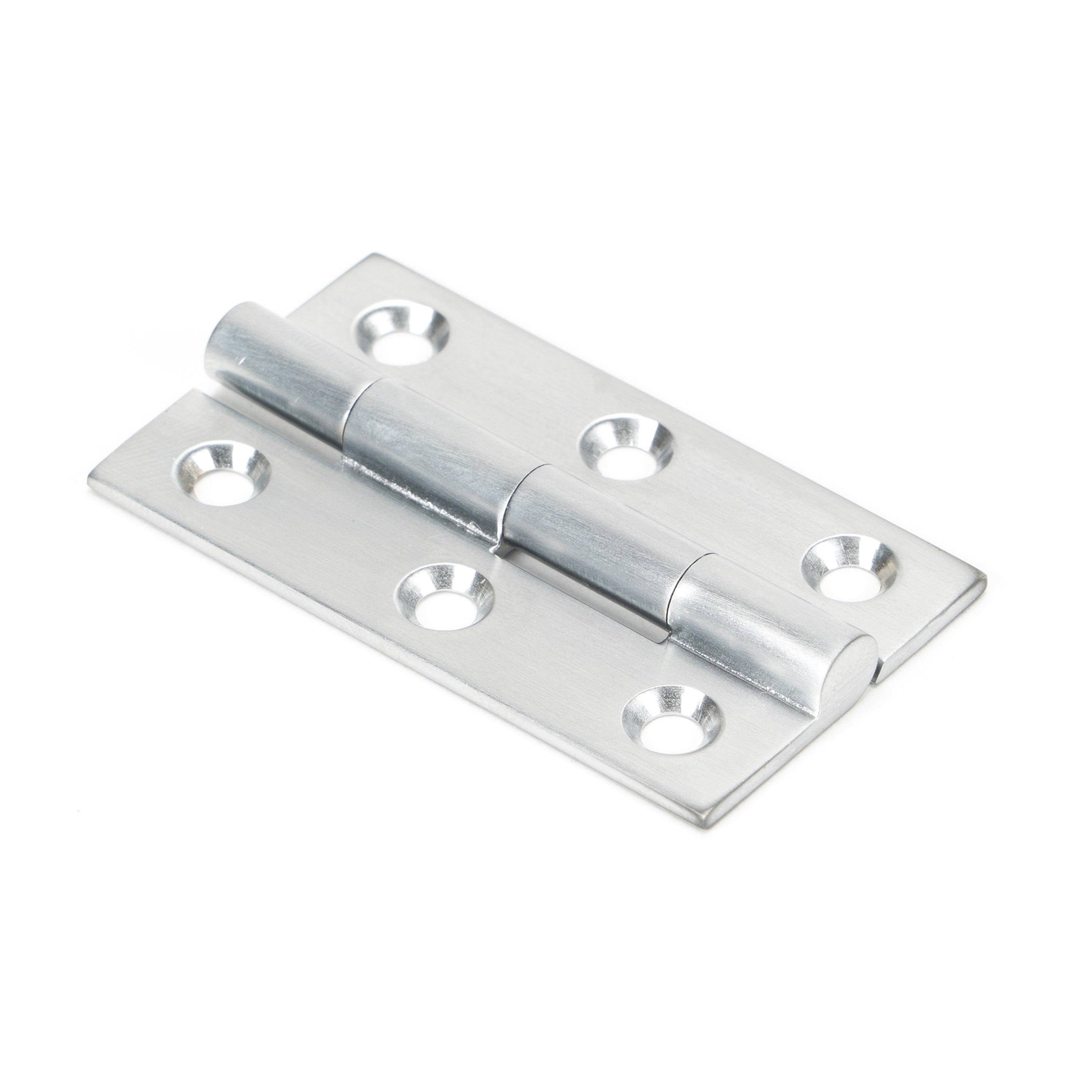 Satin Chrome 2" Butt Hinge (pair) | From The Anvil-Butt Hinges-Yester Home