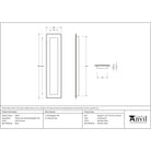 Satin Chrome 250mm Art Deco Rectangular Pull | From The Anvil-Cabinet Pulls-Yester Home