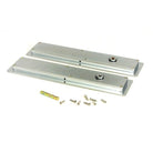 Satin Chrome 250mm Art Deco Rectangular Pull - Privacy Set | From The Anvil-Cabinet Pulls-Yester Home