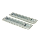 Satin Chrome 250mm Art Deco Rectangular Pull - Privacy Set | From The Anvil - Cabinet Pulls - From The Anvil - Yester Home