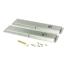 Satin Chrome 250mm Art Deco Rectangular Pull - Privacy Set | From The Anvil - Cabinet Pulls - From The Anvil - Yester Home