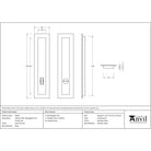 Satin Chrome 250mm Plain Rectangular Pull - Privacy Set | From The Anvil-Cabinet Pulls-Yester Home