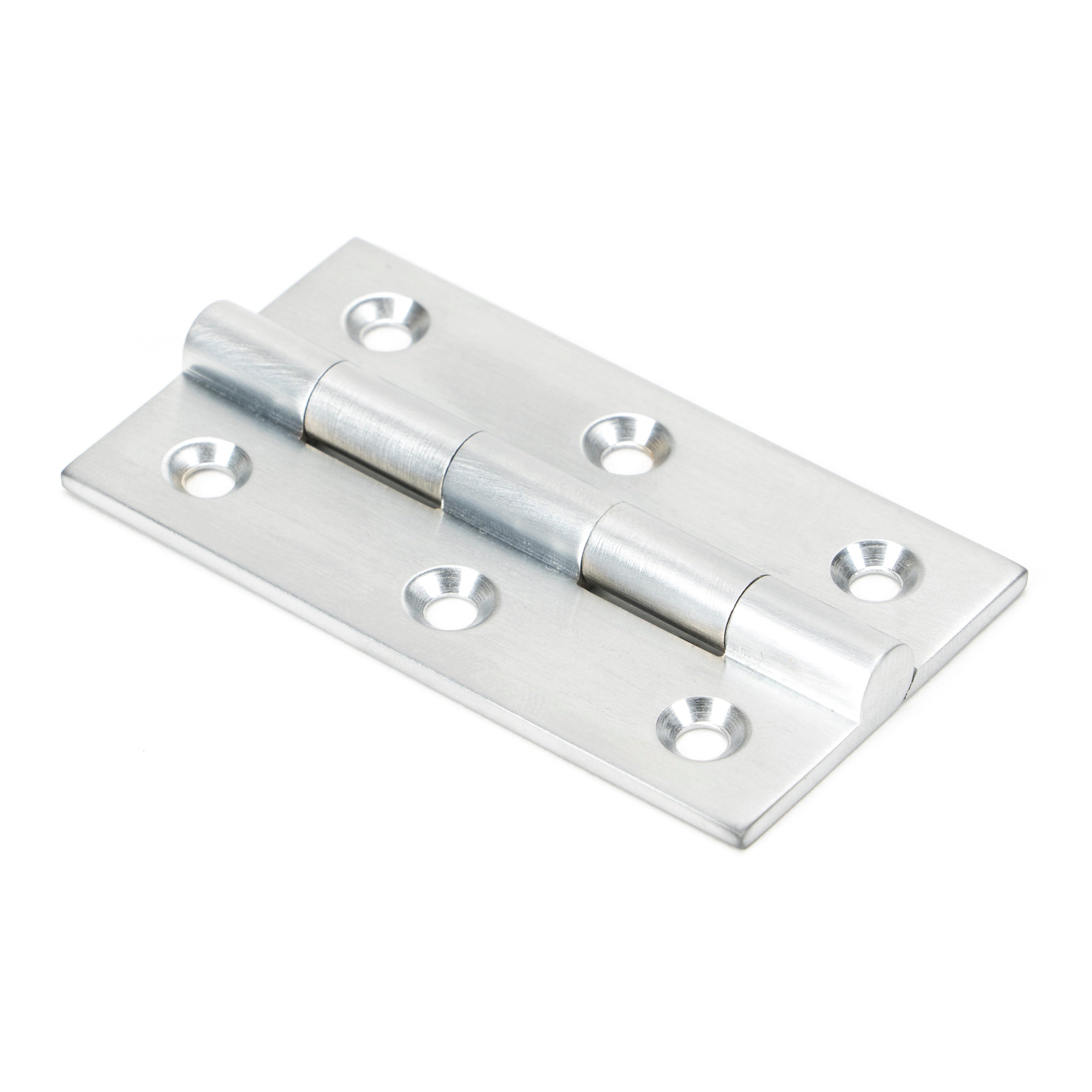 Satin Chrome 2.5" Butt Hinge (pair) | From The Anvil-Butt Hinges-Yester Home