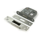 Satin Chrome 3" 5 Lever BS Dead Lock - Deadlocks & Deadbolts - From The Anvil - Yester Home