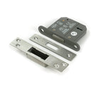 Satin Chrome 3" 5 Lever BS Dead Lock KA - Deadlocks & Deadbolts - From The Anvil - Yester Home