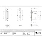 Satin Chrome 3" 5 Lever BS Sash Lock KA - Sash Locks - From The Anvil - Yester Home