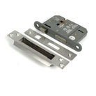 Satin Chrome 3" 5 Lever BS Sash Lock KA - Sash Locks - From The Anvil - Yester Home