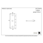 Satin Chrome 3" Dummy Butt Hinge (Single) | From The Anvil-Butt Hinges-Yester Home