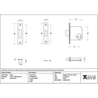 Satin Chrome 3" Euro Profile Dead Lock - Deadlocks & Deadbolts - From The Anvil - Yester Home