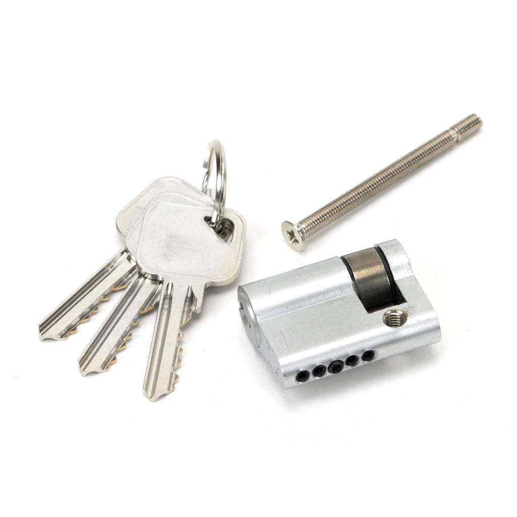 Satin Chrome 30/10 5pin Single Cylinder | From The Anvil-Euro Cylinders-Yester Home