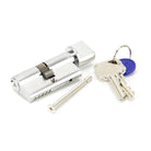 Satin Chrome 30/30 5pin Euro Cylinder/Thumbturn KA | From The Anvil-Euro Cylinders-Yester Home