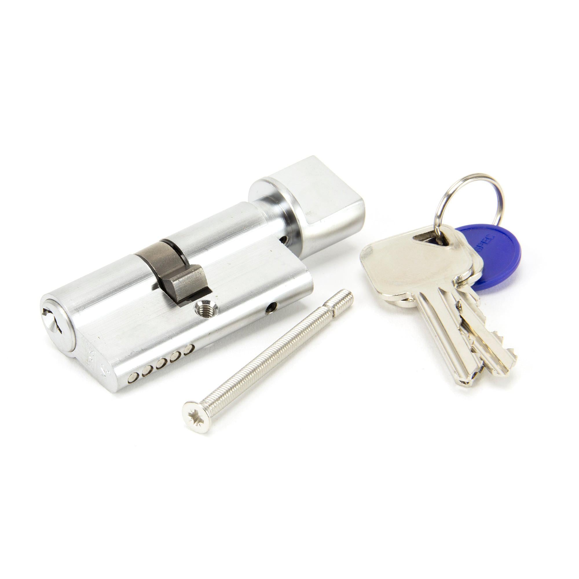 Satin Chrome 30/30 5pin Euro Cylinder/Thumbturn KA | From The Anvil - Euro Cylinders - From The Anvil - Yester Home