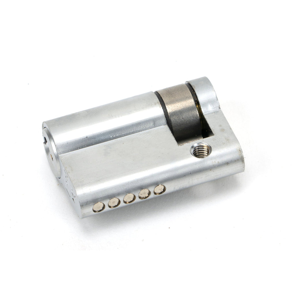 Satin Chrome 35/10 5pin Single Cylinder | From The Anvil-Euro Cylinders-Yester Home