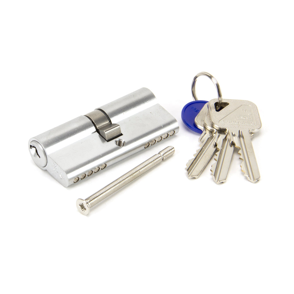 Satin Chrome 35/35 Euro Cylinder | From The Anvil-Euro Cylinders-Yester Home
