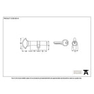 Satin Chrome 35/35 Euro Cylinder/Thumbturn | From The Anvil-Euro Cylinders-Yester Home