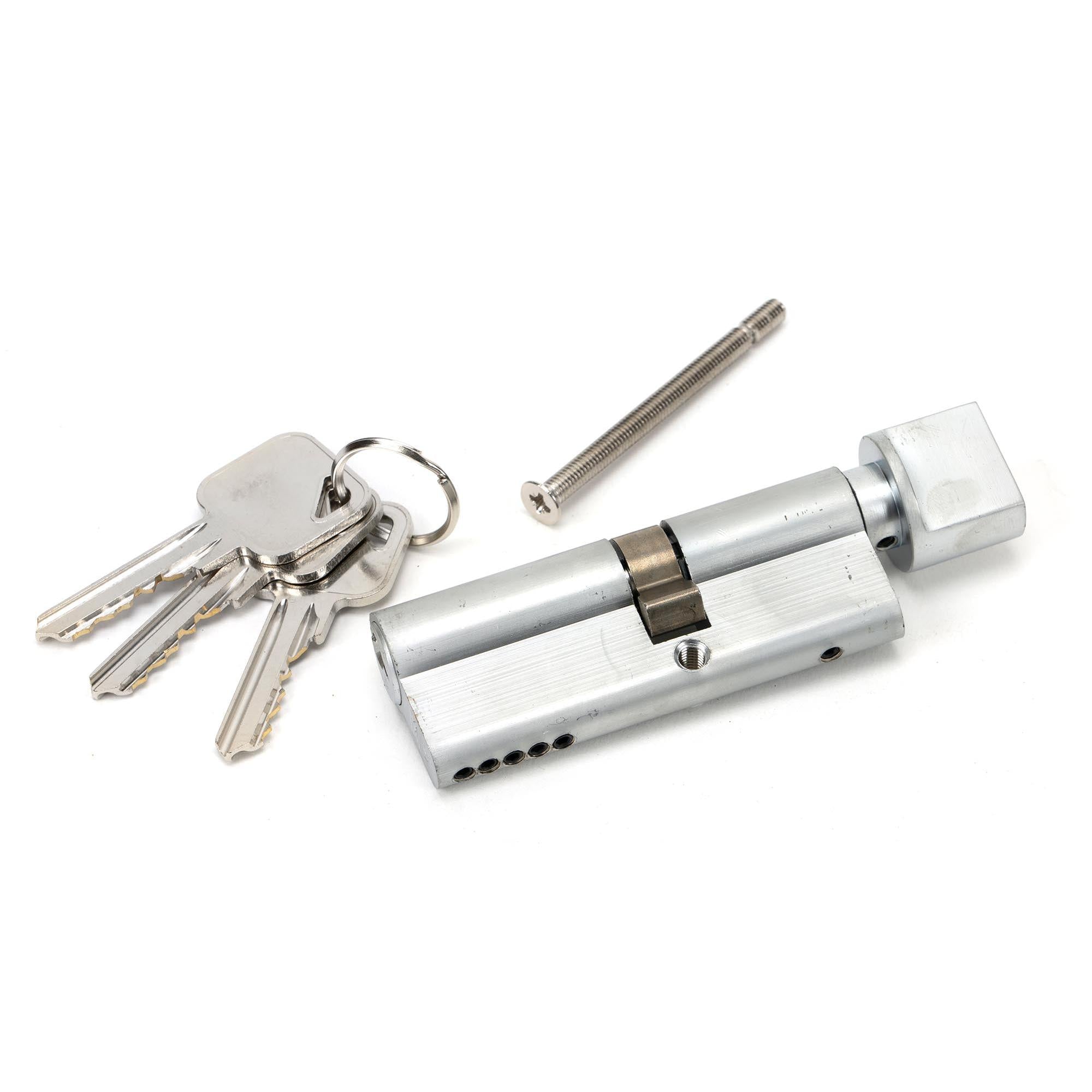 Satin Chrome 35T/45 5pin Euro Cylinder/Thumbturn | From The Anvil - Euro Cylinders - From The Anvil - Yester Home