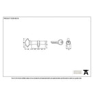 Satin Chrome 40/40 Cylinder/Thumbturn | From The Anvil-Euro Cylinders-Yester Home