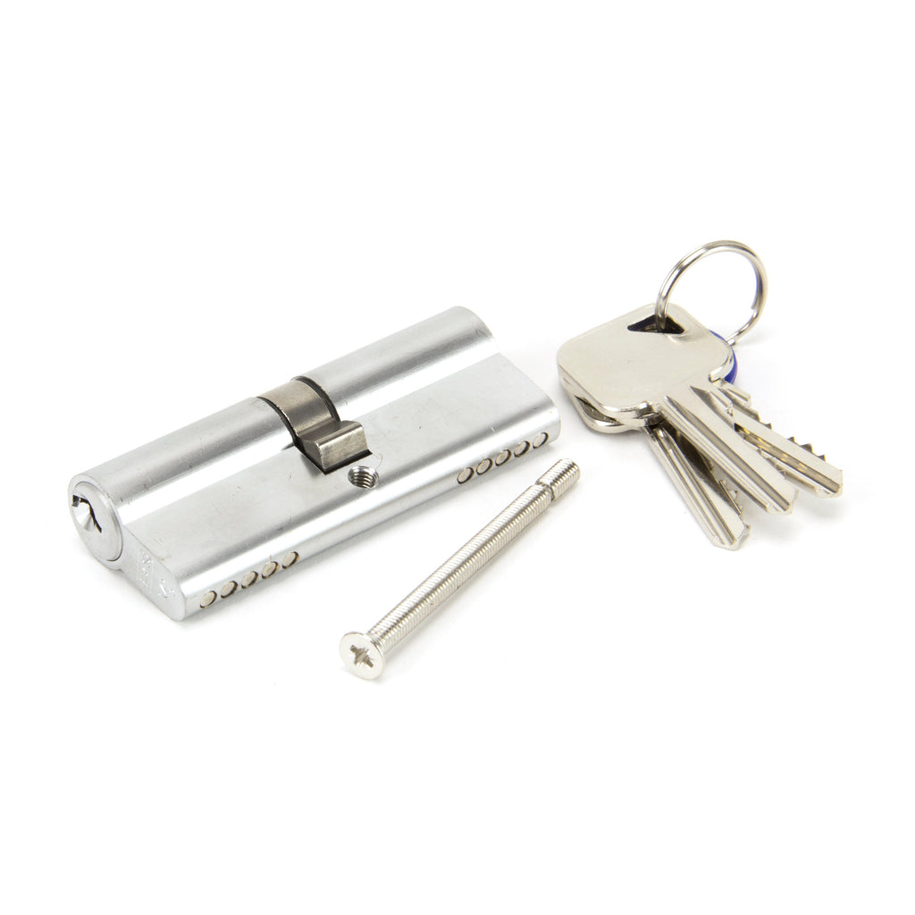 Satin Chrome 40/40 Euro Cylinder | From The Anvil-Euro Cylinders-Yester Home