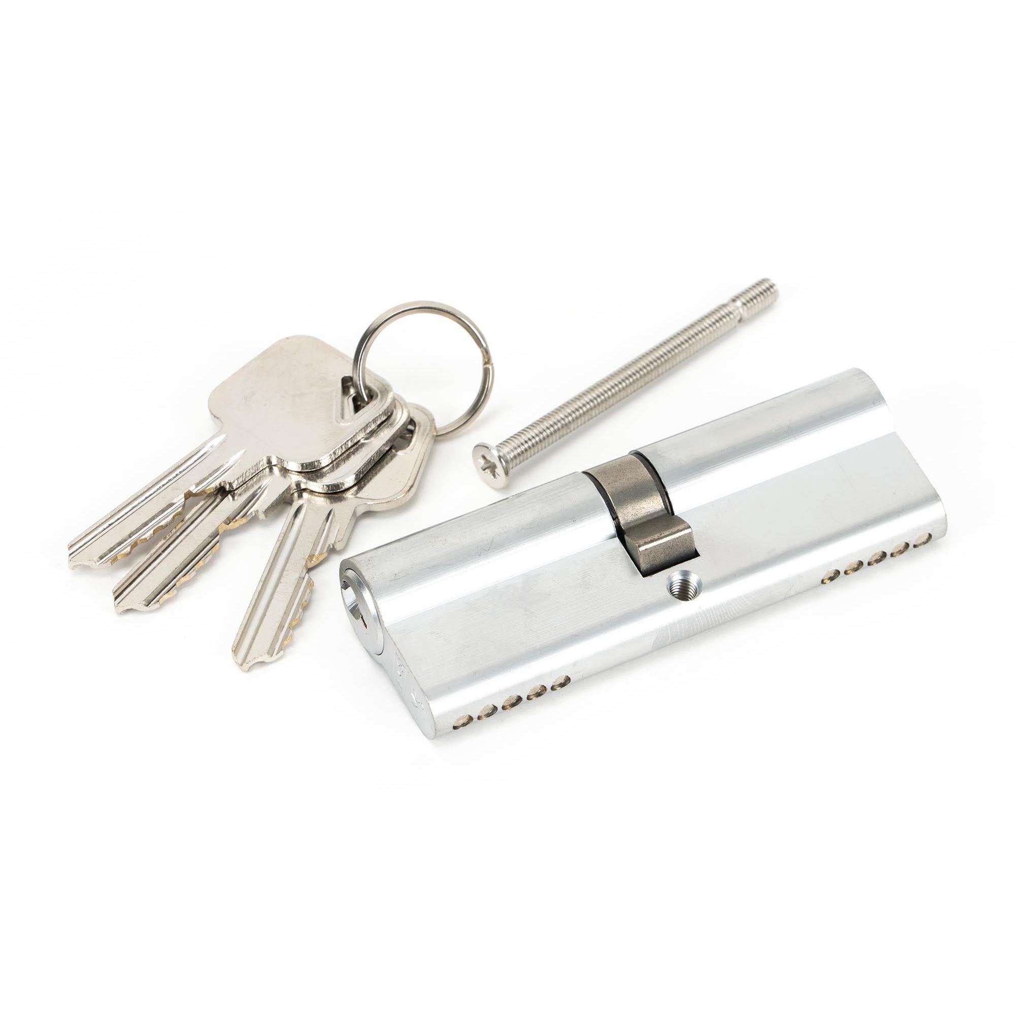 Satin Chrome 45/45 5pin Euro Cylinder | From The Anvil - Euro Cylinders - From The Anvil - Yester Home