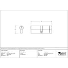 Satin Chrome 45/45 5pin Euro Cylinder | From The Anvil - Euro Cylinders - From The Anvil - Yester Home
