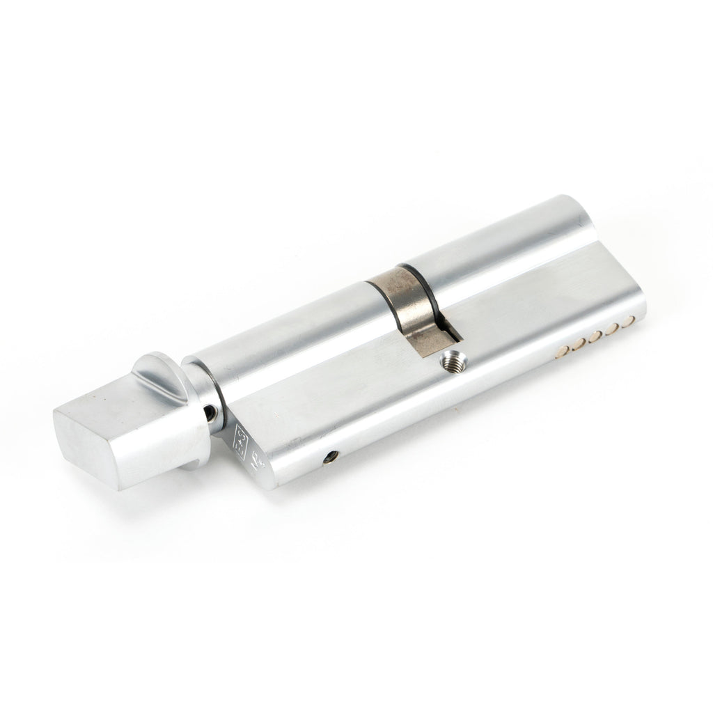 Satin Chrome 45/45 5pin Euro Cylinder/Thumbturn | From The Anvil-Euro Cylinders-Yester Home