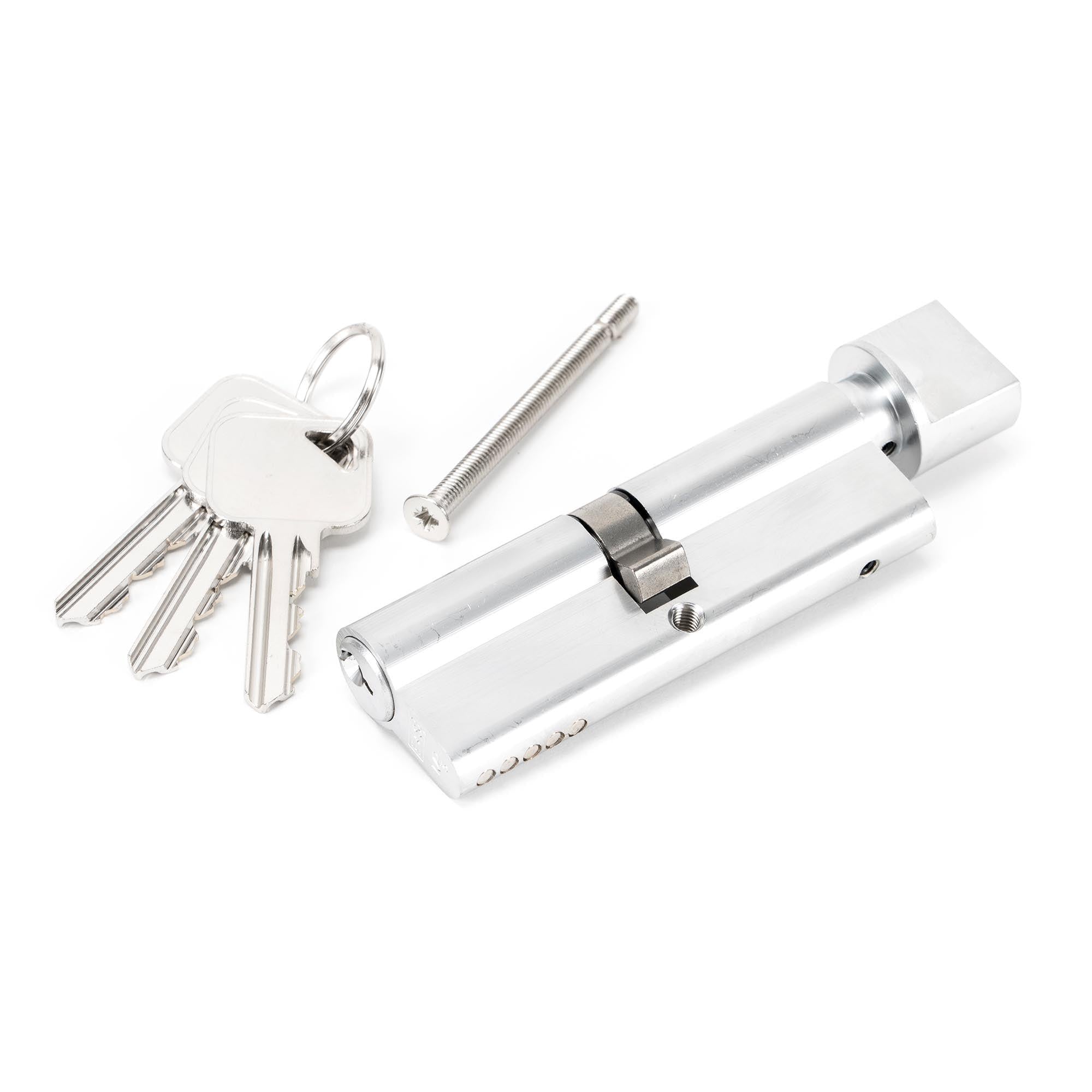 Satin Chrome 45/45 5pin Euro Cylinder/Thumbturn | From The Anvil - Euro Cylinders - From The Anvil - Yester Home