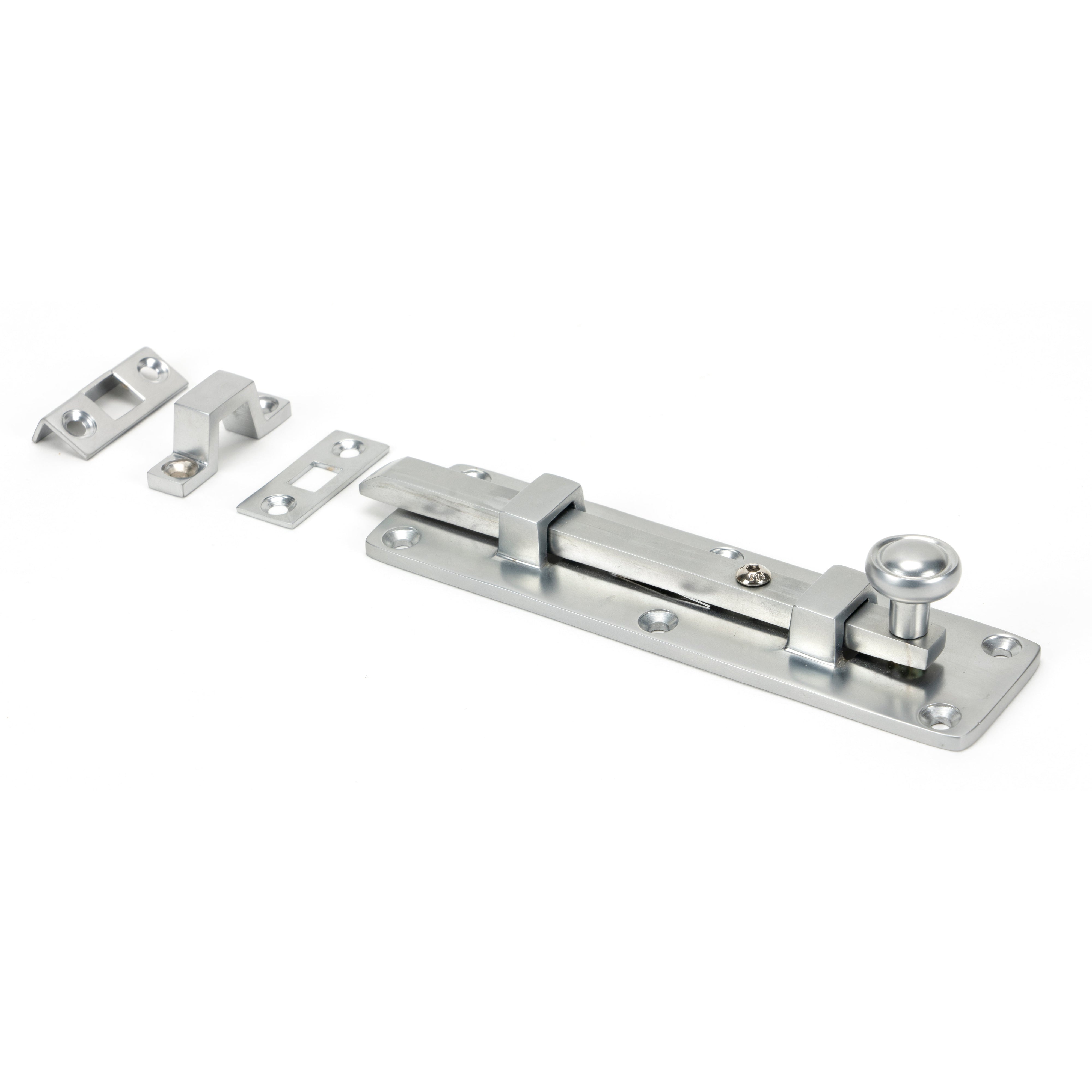 Satin Chrome 6" Universal Bolt | From The Anvil-Bolts-Yester Home