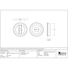 Satin Chrome 60mm Art Deco Round Pull - Privacy Set | From The Anvil - Cabinet Pulls - From The Anvil - Yester Home