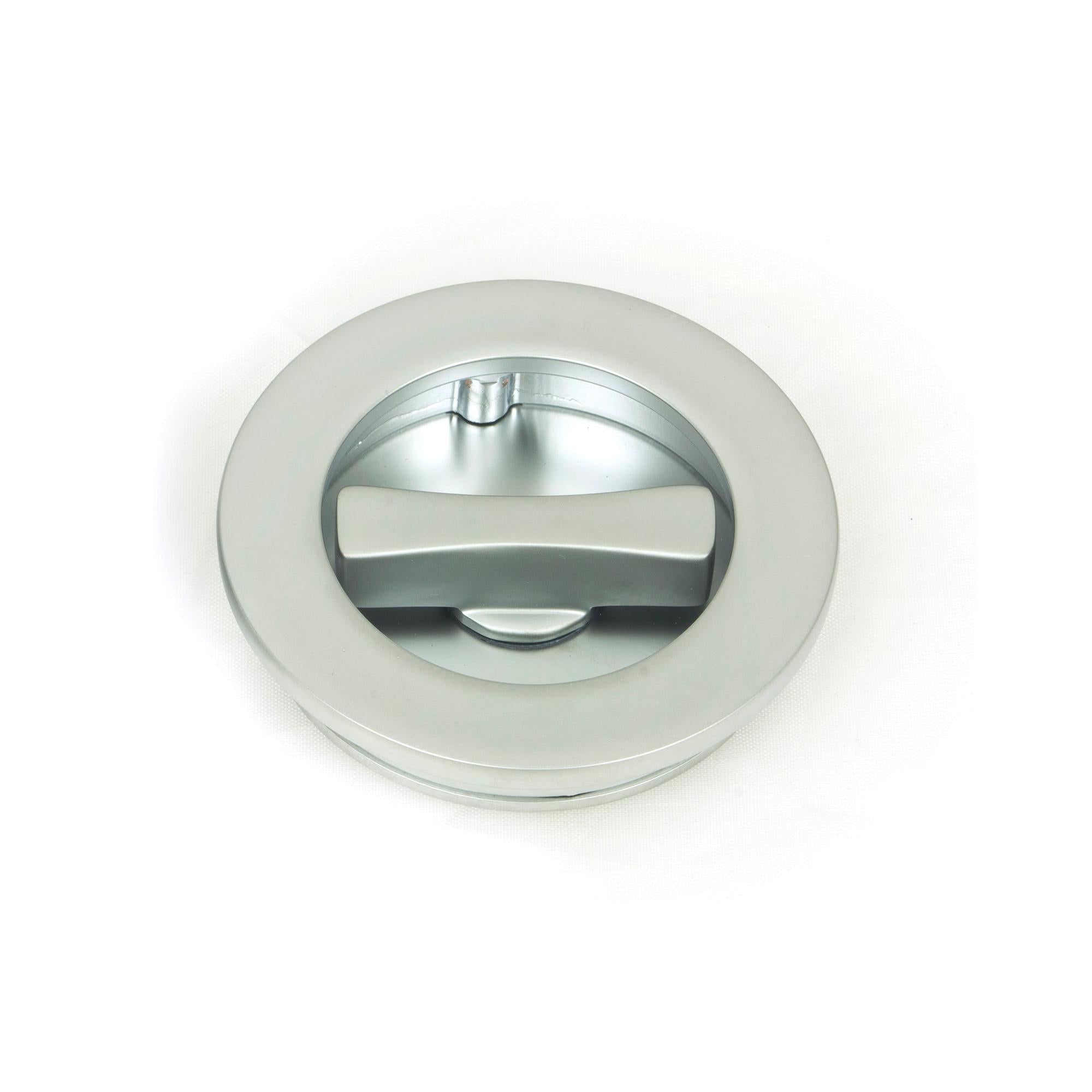 Satin Chrome 60mm Plain Round Pull - Privacy Set | From The Anvil - Cabinet Pulls - From The Anvil - Yester Home