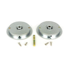 Satin Chrome 75mm Art Deco Round Pull - Privacy Set | From The Anvil - Cabinet Pulls - From The Anvil - Yester Home