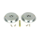 Satin Chrome 75mm Art Deco Round Pull - Privacy Set | From The Anvil-Cabinet Pulls-Yester Home