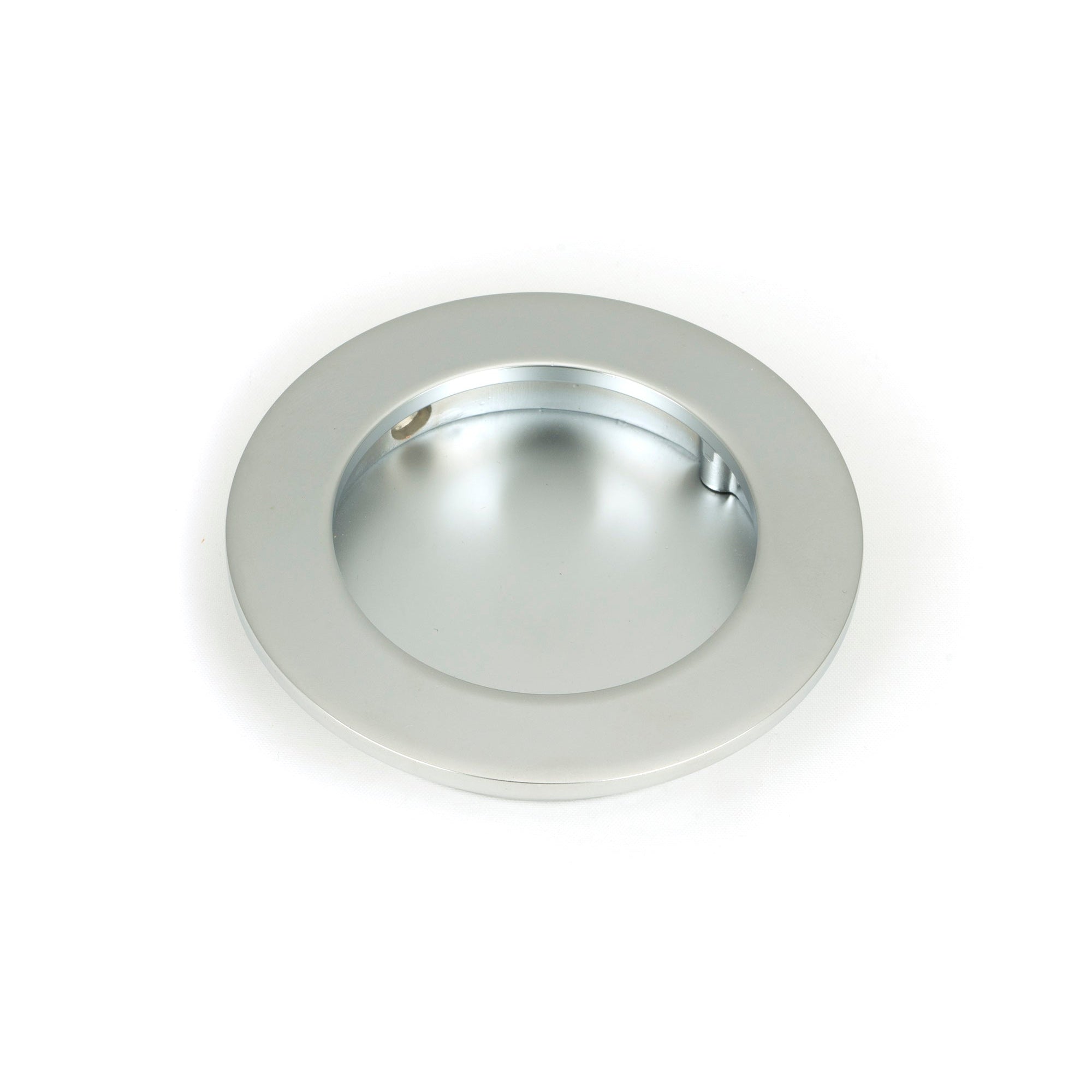 Satin Chrome 75mm Plain Round Pull | From The Anvil-Cabinet Pulls-Yester Home