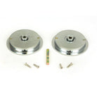 Satin Chrome 75mm Plain Round Pull - Privacy Set | From The Anvil-Cabinet Pulls-Yester Home