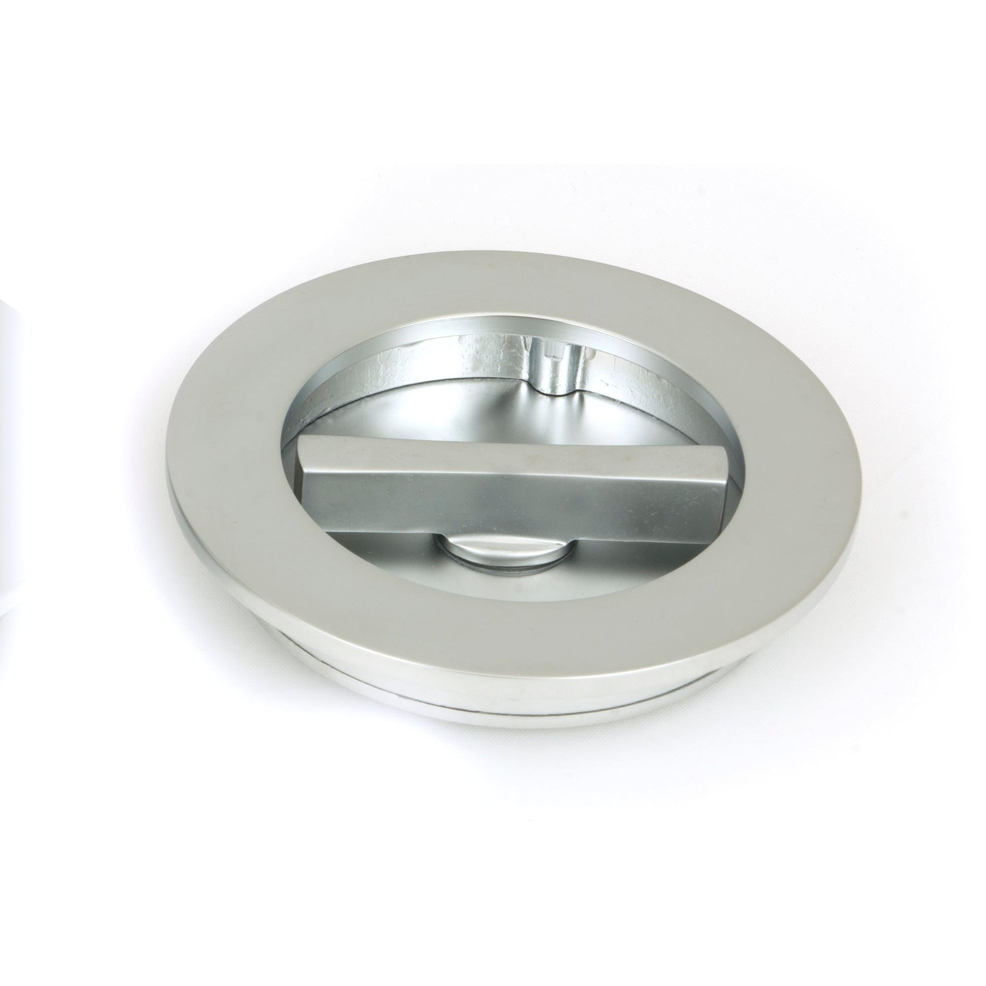 Satin Chrome 75mm Plain Round Pull - Privacy Set | From The Anvil - Cabinet Pulls - From The Anvil - Yester Home