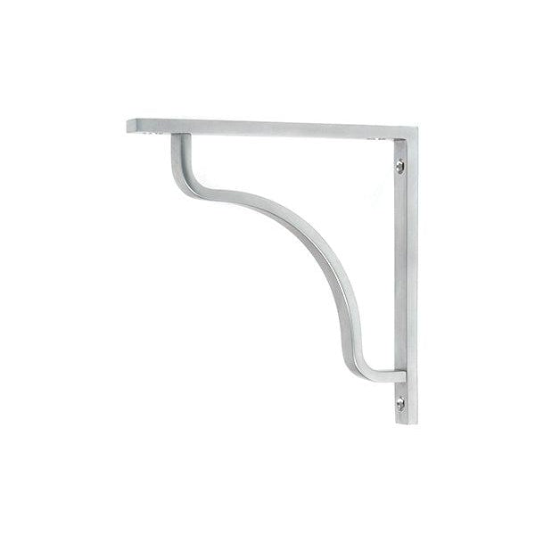 Satin Chrome Abingdon Shelf Bracket (150mm x 150mm) | From The Anvil-Shelf Brackets-Yester Home
