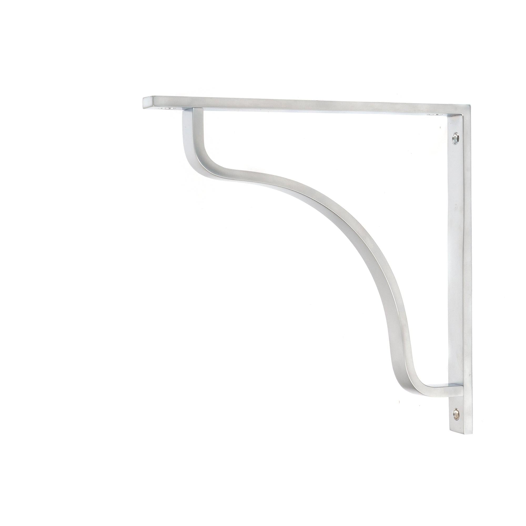 Satin Chrome Abingdon Shelf Bracket (200mm x 200mm) | From The Anvil - Shelf Brackets - From The Anvil - Yester Home