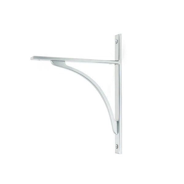 Satin Chrome Apperley Shelf Bracket (260mm x 200mm) | From The Anvil-Shelf Brackets-Yester Home