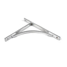 Satin Chrome Apperley Shelf Bracket (260mm x 200mm) | From The Anvil-Shelf Brackets-Yester Home
