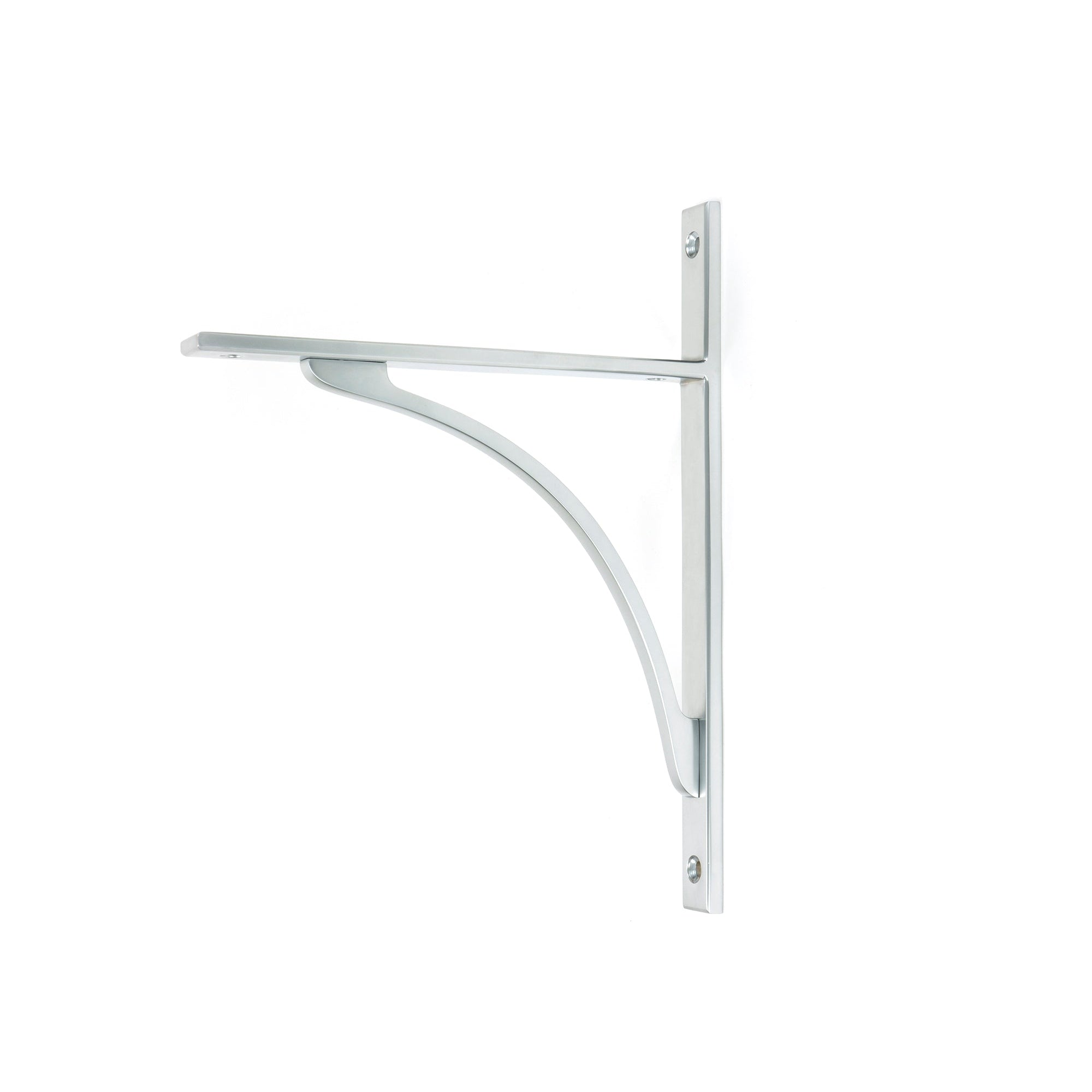 Satin Chrome Apperley Shelf Bracket (260mm x 200mm) | From The Anvil-Shelf Brackets-Yester Home