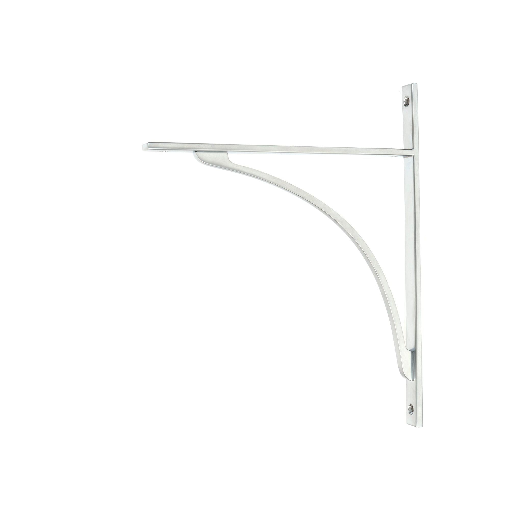 Satin Chrome Apperley Shelf Bracket (314mm x 250mm) | From The Anvil - Shelf Brackets - From The Anvil - Yester Home