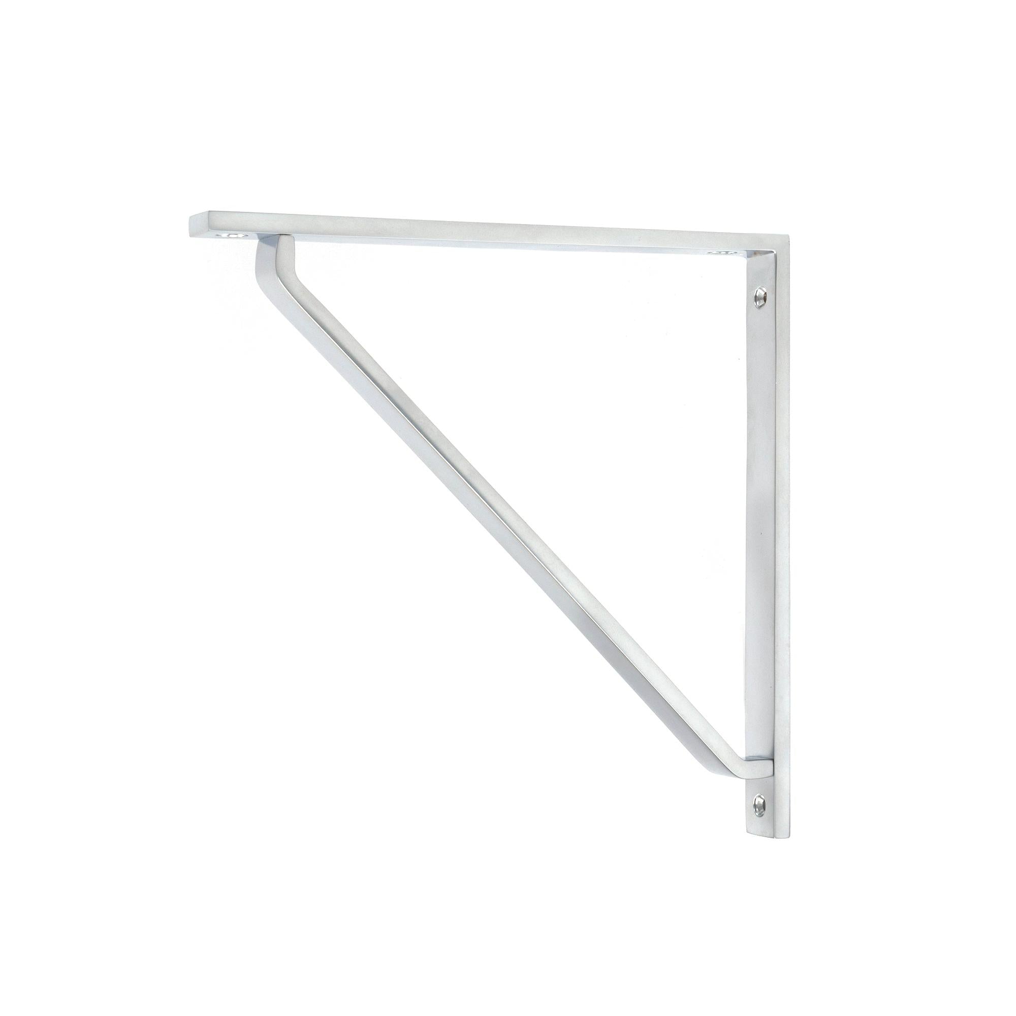 Satin Chrome Barton Shelf Bracket (200mm x 200mm) | From The Anvil - Shelf Brackets - From The Anvil - Yester Home