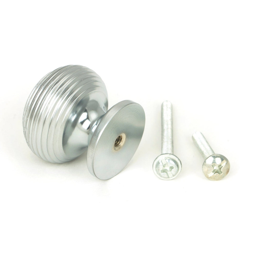 Satin Chrome Beehive Cabinet Knob 30mm | From The Anvil-Cabinet Knobs-Yester Home